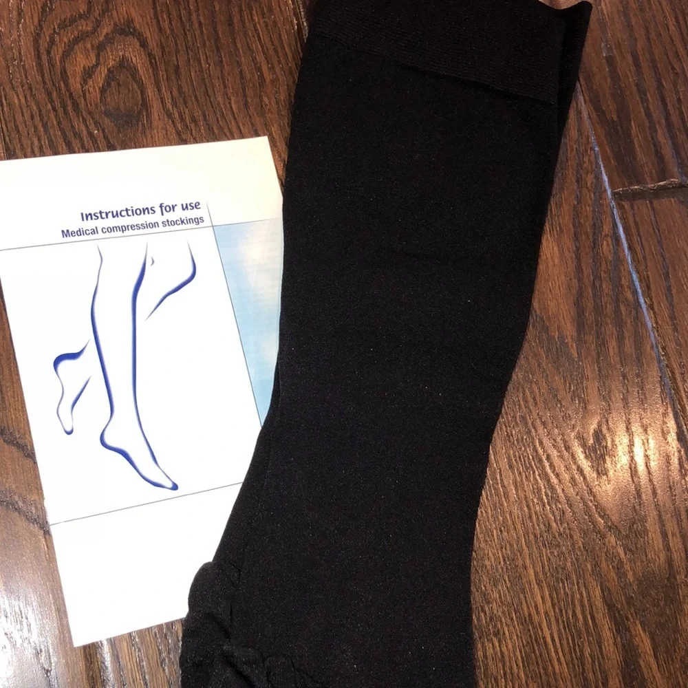 JOBST mmHg 15-20 large black medical compression stocking new in box